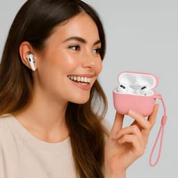 Studio Air® Airpods Hoesje Pro 3 Siliconen Case - Roze - Hooked - Soepel Airpod Hoesje voor Airpods Pro 3 (model 2025) — thumbnail 4