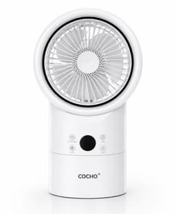 COCHO® Mini Aircooler 4-in-1 – Draagbare Luchtkoeler 420ML – LED 7 Kleuren – 3 Snelheden – Timer 2-4u – Ventilator & Luchtbevochtiger – Pro Mobiele Aircooler — thumbnail 1