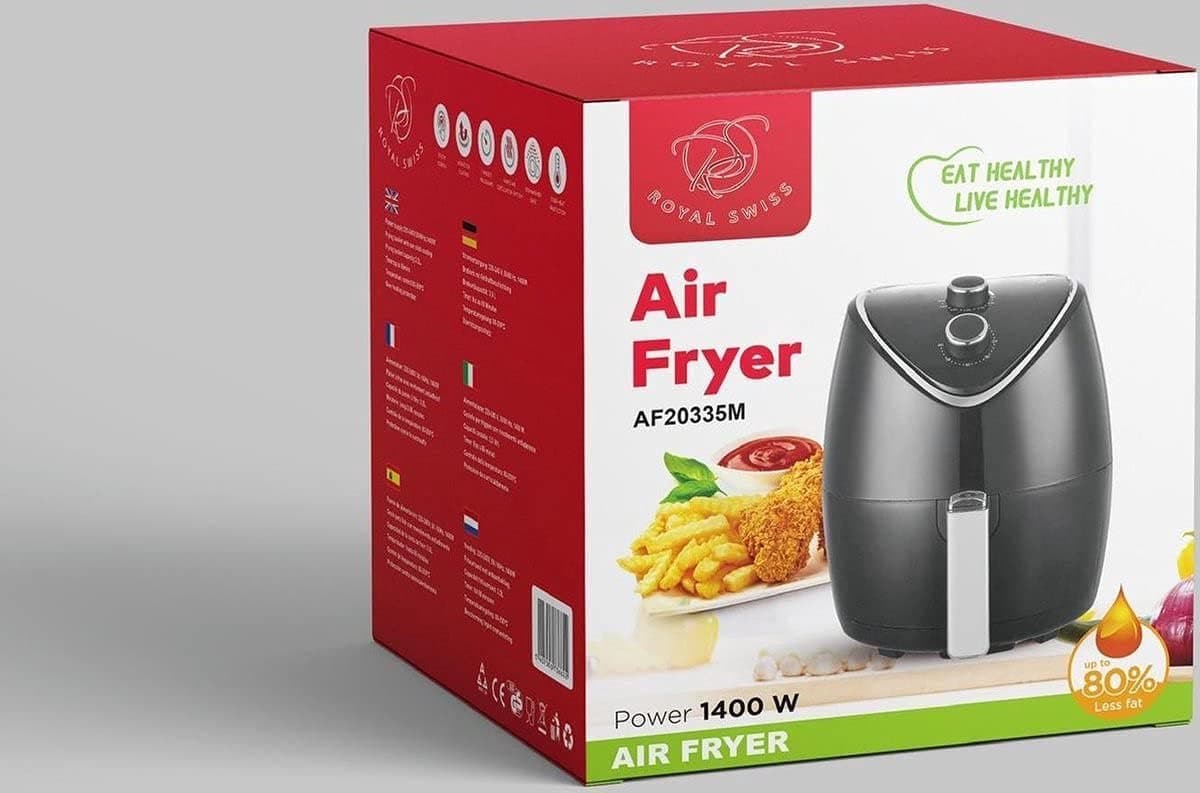 Luchtfriteuse - Airfryer Hetelucht - Gezond Frituren - Olievrij Bakken - 35 Liter - Zwart — afbeelding 1