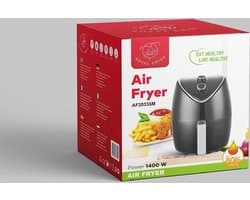 Luchtfriteuse - Airfryer Hetelucht - Gezond Frituren - Olievrij Bakken - 35 Liter - Zwart