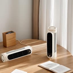 Bladloze Ventilator - Toren Ventilator - Ruimte Koelen - Fluisterstil Werking - 29 cm Hoog - Wit — thumbnail 4