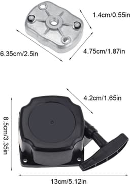 Dailygoods- Startmotor Hoogwaardige Kunststof - Terugloopstarter - Vervanging Grasmaaier - Bosmaaier/Scooter - Eenvoudige Installatie - Lange Levensduur — thumbnail 2