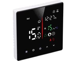 Slimme Thermostaat - Wifi Thermostaat - Energie Besparen - 7 Dagen Programmeerbaar - Touchscreen LCD - Zwart