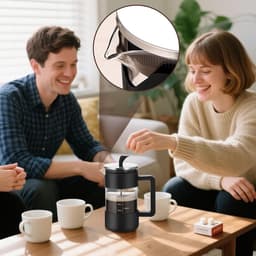 Koffiezetter Glas - Waterkoker - Koffie Bereiden - Druppelvrij Schenken - 1 Liter - Transparant — thumbnail 3