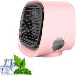 Draagbare Airconditioner - Met Tank & Led Nachtlampje, 4 Snelheidsinstellingen, Koelen in 90 Seconden - roze — thumbnail 1
