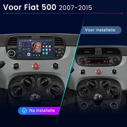 Cestovet Autoradio - Geschikt voor Fiat 500 2007 t/m 2015 - Apple CarPlay & Android Auto (Draadloos ) - Android 15 - 2+64GB - GPS, Wifi, Bluetooth, SWC - Achteruitrijcamera — thumbnail 3