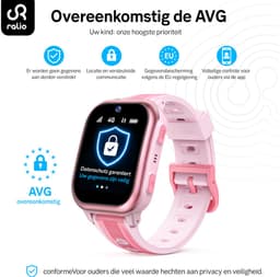 Ralio R5 Plus gps horloge kind 4G met HD Camera - Smartwatch kinderen met simkaart - 1.83 Inch HD Curved Display - 800mAh - GPS Tracker - Videobellen - SOS Noodoproep - Voor Jongens en Meisjes - Roze/Zwart/Blauw — thumbnail 3