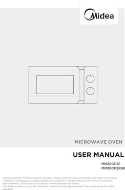 Midea MM720CJ7B - Magnetron - 20L - 700 W - Retro - Zwart — thumbnail 2
