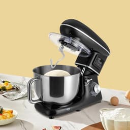 Keukenmachine - Handmixer - Thuis bakken - 6 snelheden - 6.2 liter kom - Zwart — thumbnail 5