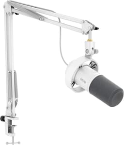 FIFINE K688CT - Wit - USB / XLR - Dynamische Microfoon - Met Boom Arm - Streaming - Podcasting - Gaming - Geschikt voor PS4 / PS5 / PC - Wit — thumbnail 1