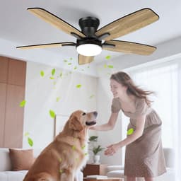 Plafondventilator met Licht – 106 cm – Stille DC Motor 20 dB – Dimbare LED – Afstandsbediening – 6 Snelheden — thumbnail 1