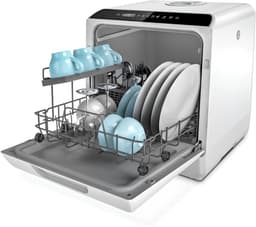 NIVA® Mini Vaatwasser - Afwasmachine - Vrijstaande Vaatwasser - Grijs - 43cm x 43cm x 46cm — thumbnail 1