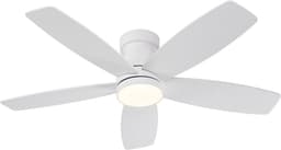 COVREO Plafondventilator met verlichting 106 cm wit naturel hout, 6 snelheden — thumbnail 1