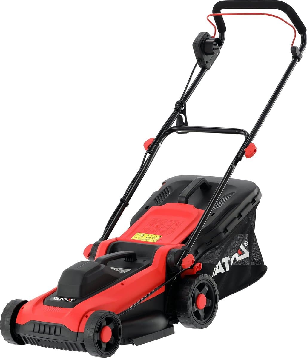 YATO Elektrische Grasmaaier YT-851991 – 1500W – Maaibreedte 36 cm – 6 Maaihoogtes – Opvangbak 40 Liter met Vulindicator — afbeelding 1