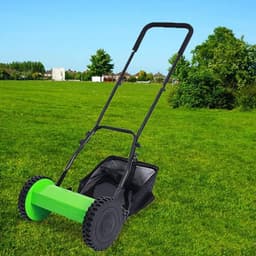 Handmatige Grasmaaier - Loopmaaier Duwmaaier - Gazon Onderhoud - Stil en Schoon - 30 cm Snijbreedte - Grijs — thumbnail 3