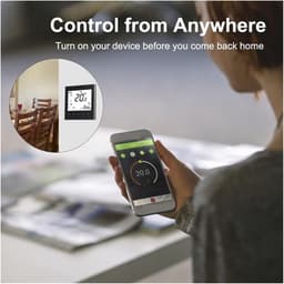 Slimme Thermostaat WiFi - Temperatuurregelaar Verwarming - Comfort Thuis - Spraakbesturing LCD - 60 mm gatafstand - Wit — thumbnail 4