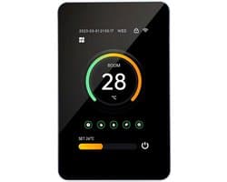 Slimme Thermostaat - Vloerverwarming Regelaar - Energie Besparen - 4.3" LCD Touchscreen - 130 x 84 mm - Zwart
