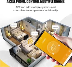 Slimme Thermostaat - Temperatuurregelaar - Energie Besparen - App Bediening - 86x86mm - Wit — thumbnail 5