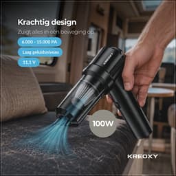 Kreoxy Kruimeldief Snoerloos – Handstofzuiger – Auto Stofzuiger – Sterke Zuigkracht – Air Duster – 9 Opzetstukken — thumbnail 4