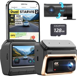 Dashcam - 4K en 1080P - Dual Camera - Nachtzicht - Voor Auto's — thumbnail 1