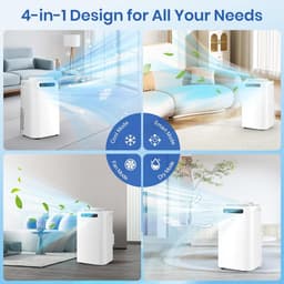 Mobiele Airco 14000 BTU – 3-in-1 Airconditioner – 48 dB – 24-uurs Timer – Afstandsbediening – Wit — thumbnail 3