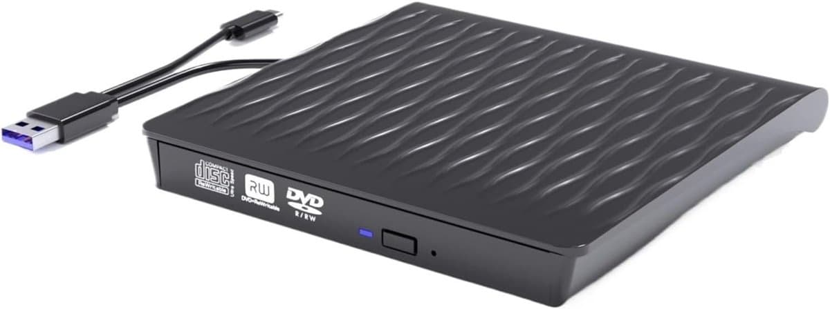 Externe DVD Brander - Optische Drive - Data Archiveren - USB 3.0 Connectie - 2.5 Inch - Gestreepte Model — afbeelding 1