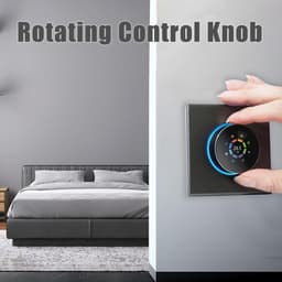 Slimme Thermostaat - Wifi Regelaar - Comfort Verwarmen - App & Spraakbediening - 86x86 mm - Zwart — thumbnail 5