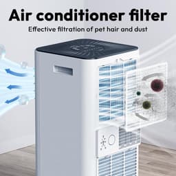 Mobiele Airco 10000 BTU – 3-in-1 Airconditioner – Ontvochtiger – Timer – Afstandsbediening – Wit — thumbnail 5