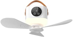 Plafondventilator voor kamperen - Ventilator - Ventilator lamp - Ventilator plafond - Tent ventilator oplaadbaar - Stille ventilator - Met afstandsbediening - 7200 mAh - Wit - Kunststof — thumbnail 4