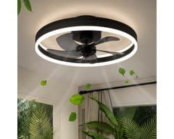 Plafondventilator met LED verlichting - Dimbaar en stille werking - Afstandsbediening inbegrepen