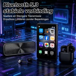 96GB MP3 Speler met Bluetooth en WiFi - Smart Muziekspeler met 4 Inch IPS Touchscreen - Spotify en Play Store Compatibel - 2000mAh Batterij - FM Radio - Voice Recorder - Inclusief Hoofdtelefoon - MP4 Video Speler — thumbnail 4