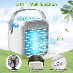Draagbare airconditioner, persoonlijke luchtkoeler, airconditioner met drie snelheden en handvat, geschikt voor kantoren, woningen, scholen en buitengebruik. — thumbnail 2