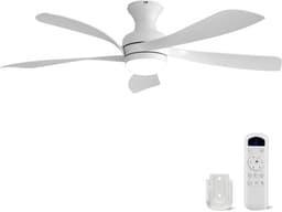 Plafondventilator Met Lamp - 5 ABS Bladen - Ø 132 cm - Dimbare lamp - Met Afstandsbediening - 6 ventilatorstanden - LED's Light - Wit — thumbnail 1