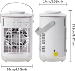 Luchtkoeler - Mini Airco - Persoonlijke Verkoeling - Ingebouwd Nachtlampje - Compact Formaat - Wit — thumbnail 2