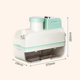 Elektrische Groentehakselaar - Keukenmachine Versnipperaar - Snel Groenten Snijden - 4 Roestvrijstalen Messen - 375mm x 159mm x 283mm - Wit — thumbnail 5