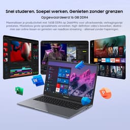 Blackview AceBook 10 Laptop - Intel® Pentium® Silver N6000 - Intel® Graphics - 18,5" Full HD - 16 GB DDR4 - 512 GB SSD - Windows 11 Pro - Grijs — thumbnail 5