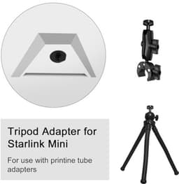 Statiefadapter voor Starlink Mini, statiefadapter van aluminiumlegering met conversieschroef Statiefaccessoires voor Starlink Mini (zwart) — thumbnail 2