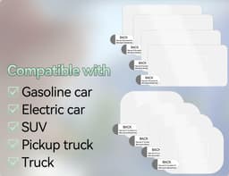 Verpakking met 8 stickers, compatibel met dashboardcamera, transparante kleefpads voor voorruiten, antistatische folies — thumbnail 5