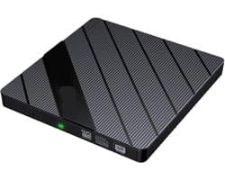 Externe DVD-speler - CD/DVD Brander - Bestanden Branden - 7-in-1 Kaartlezer - USB 3.0 Type-C - Zwart