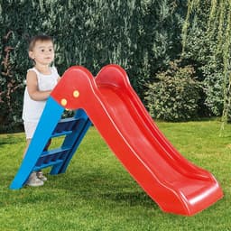 My First Garden Slide Medium voor Kinderen Voor Kinderen Vanaf 2 Jaar Blauwe Ladder en Rode Helling Opvouwbaar voor Binnen of Buiten Gebruik Peuter Klimmen Kids Slide Indoor Slide Kids Outdoor — thumbnail 4