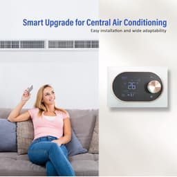 Slimme Thermostaat - Wifi Thermostaat - Klimaatregeling - App Bediening - 2-buis Systemen - Zwart Zilver — thumbnail 5