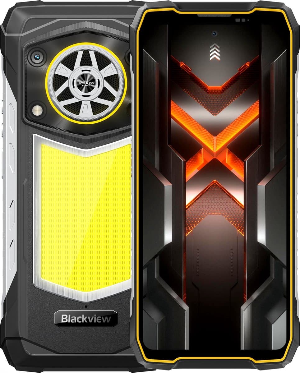 Blackview ROCK 5 - AI Robuuste Smartphone - 4G - 24GB RAM - 256GB ROM - Android 16 - 20000mAh - 6.78 inch - Robuuste Telefoon - 108MP + 20MP Nachtzicht - IP68 Waterdicht - NFC - GPS - Geel — afbeelding 1