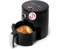 SNJY® Mini Airfryer - Airfryer Klein - Camping Airfryer - 2,5 Liter - 1200W - Zwart