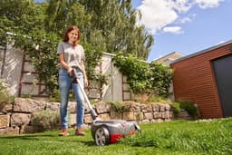 Accu Mulchmaaier - Elektrische Grasmaaier - Gazon Onderhoud - Mulchfunctie ECO - 22 cm Maaibreedte - Grijs — thumbnail 5