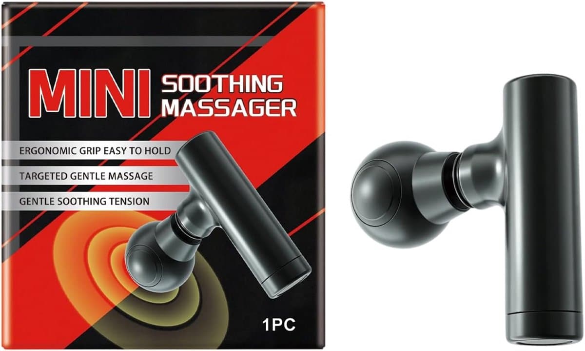 Percussie Massager - Draadloze Rugmassage - Spierontspanning - Geluidsreducerend Ontwerp - 10 x 5 x 107 cm - Zwart — afbeelding 1