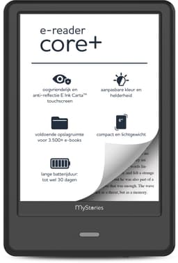 MyStories E-reader Core+ - 6 inch touchscreen E Ink - Tot 68GB opslag voor 3.500 ebooks - Schermverlichting - E-book reader - Zwart - Niet compatibel met Kobo Plus abonnement — thumbnail 1