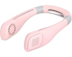 Nekventilator airconditioner, nekventilator draagbare ventilator om de nek | Handsfree nekventilator voor persoonlijke koeling, lezen, sporten, werken, kamperen, wandelen, vissen - roze