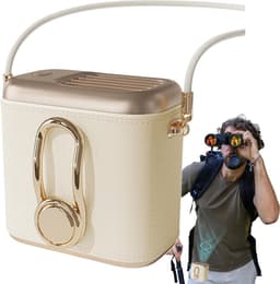 Ventilatorkoeler - bureau nekventilator, 8,4 x 6,0 cm draagbare kleine ventilator, oplaadbare batterij, draagbare koeling met 3 snelheden voor wandelen, kamperen, reizen — thumbnail 1