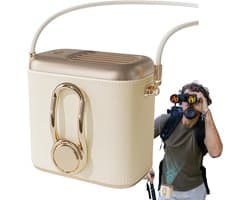 Ventilatorkoeler - bureau nekventilator, 8,4 x 6,0 cm draagbare kleine ventilator, oplaadbare batterij, draagbare koeling met 3 snelheden voor wandelen, kamperen, reizen