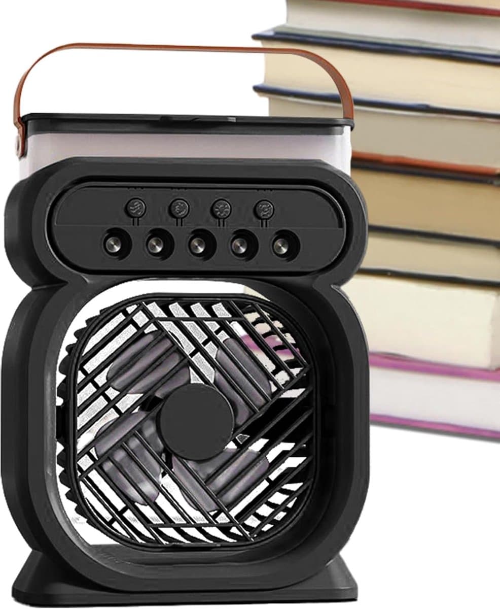 Mist ventilator - draagbare ventilator met mist,Draagbare heer Koeling Desktop Fan - USB Stille USB Luchtkoeler Luchtbevochtiger met 3 snelheden, koele gadgets voor — afbeelding 1